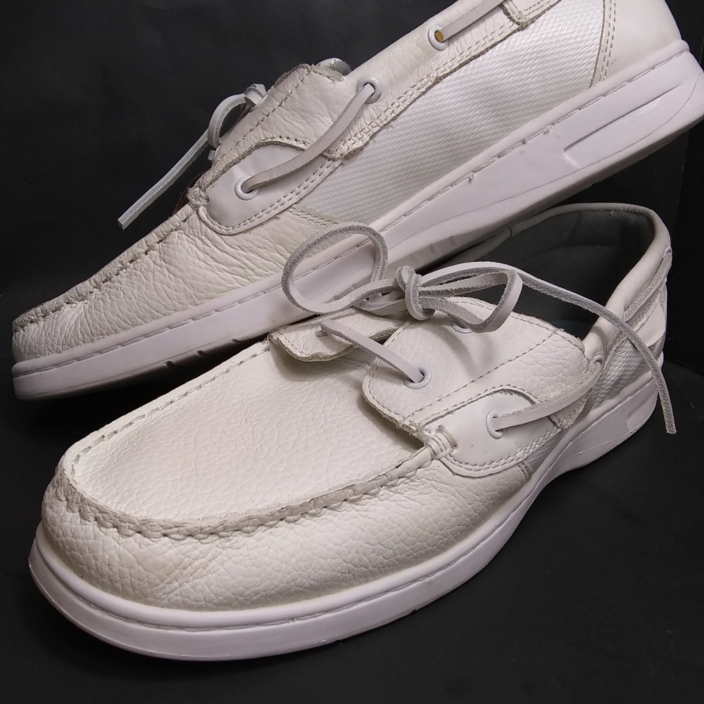 Aloha Island Shoes Resort RX Boat Arch Comfort Lace Ups Wm 11W Leather Ivory NWT